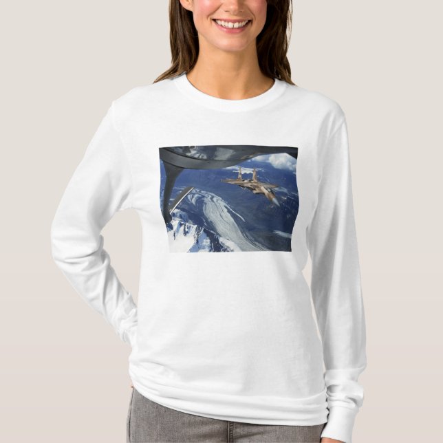 Camiseta Uma Força Aérea norte-americana F-15C, posicionand (Frente)