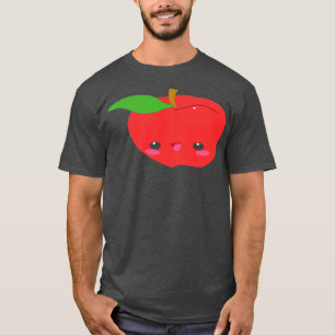 Camiseta Uma forma de maçã com uma fruta bonita no topo