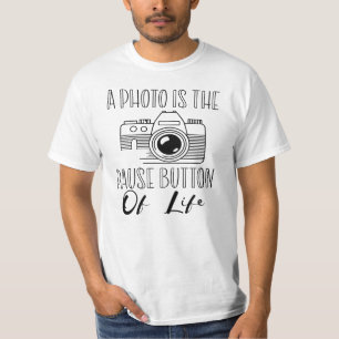 Camiseta Uma Foto É O Botão De Pausa Da Vida