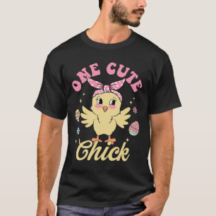 Camiseta Uma Franga Fofa Feliz Páscoa Meninos Meninas Crian