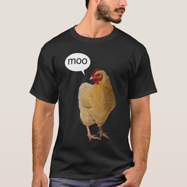 Camiseta Uma Galinha Dizendo Moo (Frente)