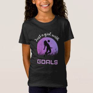 Camiseta Uma garota com gols de belo futebol