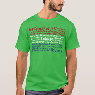 Camiseta Uma garota da Bandeira Holandesa de Comida Holande
