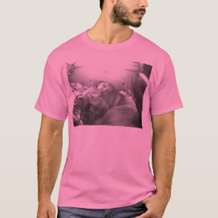 Camiseta Uma garota e seu cachorro Imagem Fotográfica B&W