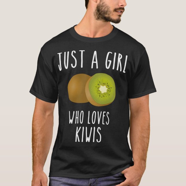 Camiseta Uma garota que ama kiwi fruta kiwi fruta de verão  (Frente)