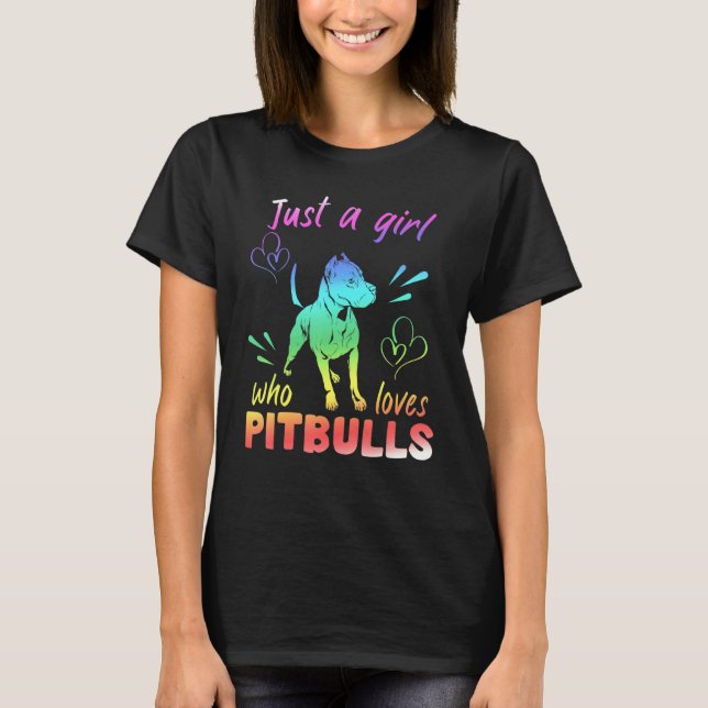 Camiseta Uma Garota que Ama Pitbulls (Frente)