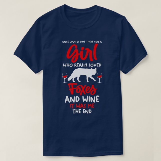 Camiseta Uma garota que ama vinho e inimigos (Frente do Design)