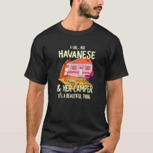 Camiseta Uma Garota Seu Havanese E Seu Havanese Cubano De A
