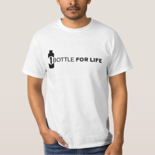 Camiseta UMA GARRAFA PARA o logotipo de vida