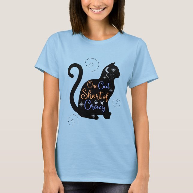 Camiseta Uma Gata Menina de Gato Louca (Frente)