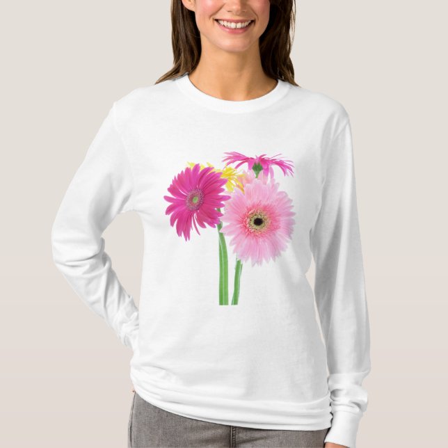 Camiseta Uma Gerbera Daisy Rosa (Frente)
