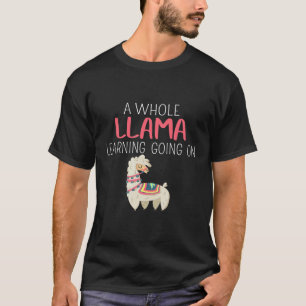 Camiseta Uma Grande Aprendizagem de Lhama Acontecendo Escol