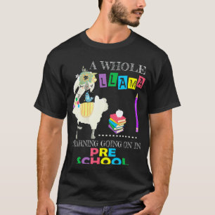 Camiseta Uma Grande Aprendizagem de Lhama Acontecendo Pré-E