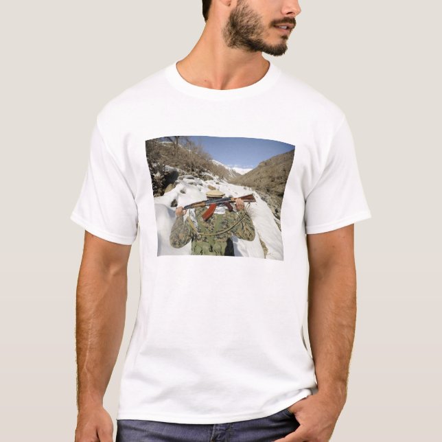 Camiseta Uma Guarda Mujahadeen caminha com o membro militar (Frente)