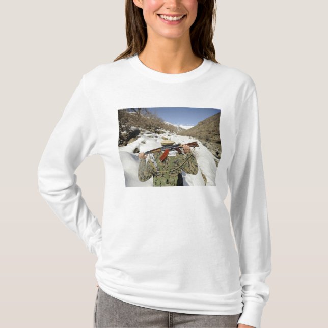 Camiseta Uma Guarda Mujahadeen caminha com o membro militar (Frente)