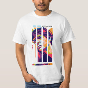 Camiseta Uma homenagem retrô inspirada em Mick Jagger — ate
