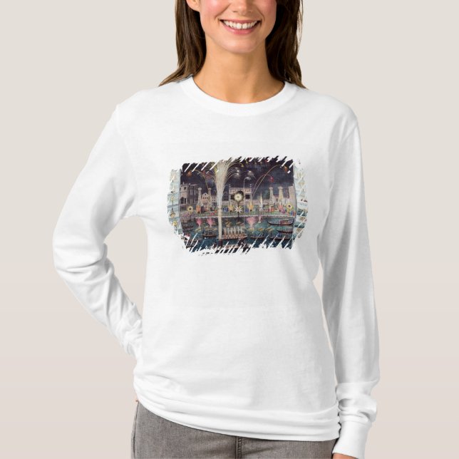 Camiseta Uma ideia do Fogo-workes e das iluminações (Frente)