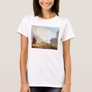 Camiseta Uma igreja indicada a um viajante em um extensivo