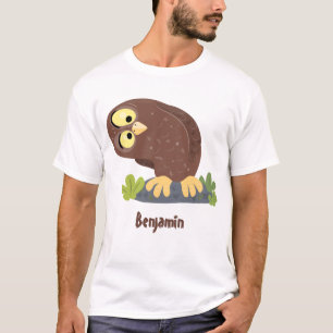 Camiseta Uma ilustração curiosa e engraçada de desenho anim