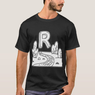 Camiseta Uma Ilustração da letra R representa Rio