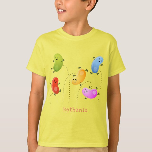 Camiseta Uma ilustração de cartoon de boas-vindas felizes (Frente)