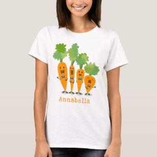 Camiseta Uma ilustração de desenho animado do quarteto de c