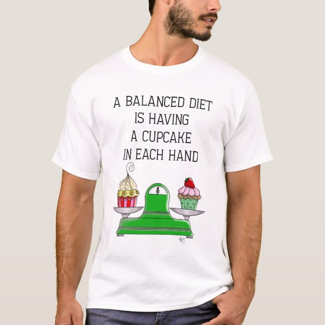 Camiseta Uma Ilustração de Dieta Equilibrada (Frente)