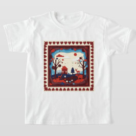 Camiseta Uma ilustração de recorte de papel
