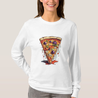Camiseta Uma ilustração de uma fatia de pizza, t-shirt
