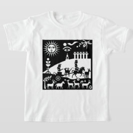 Camiseta Uma ilustração em estilo antigo