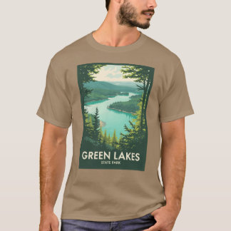 Camiseta Uma ilustração vintage do Parque Estadual Green La