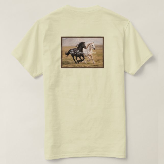 Camiseta Uma imagem enquadrada de dois cavalos majestosos c (Verso do Design)