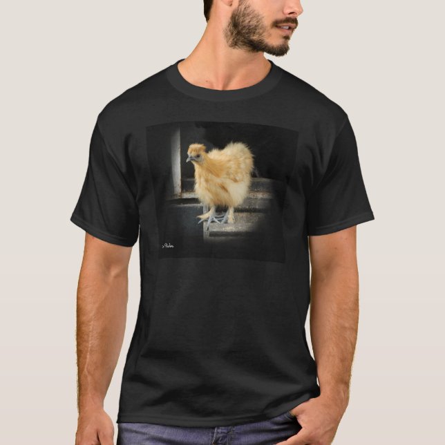 Camiseta uma imagem pequena bonita da galinha de Silkie (Frente)
