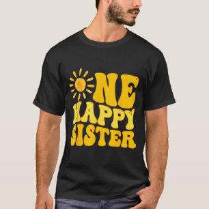 Camiseta Uma Irmã Feliz do Aniversário da Primeira Viagem a