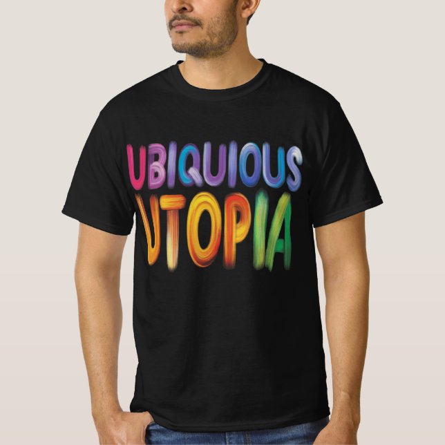 Camiseta Uma jornada pela utopia ubíqua (Frente)
