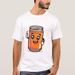 Camiseta Uma lata de desenho animado de bebida energética s