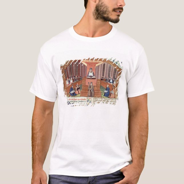 Camiseta Uma lição na teologia no Sorbonne (Frente)