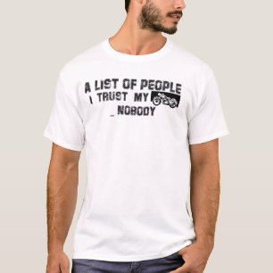 Camiseta Uma lista de pessoas que confio na minha bicicleta