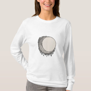 Camiseta Uma lua crescente com estrelas em perigo, enquadra