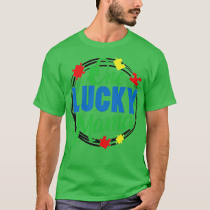 Camiseta Uma Lucky Mama Motivação Apoio Legal Autismo Awar