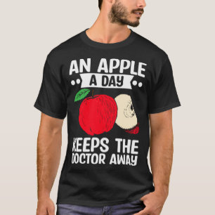 Camiseta Uma Maçã Por Dia Afasta O Médico Frutas Picker
