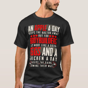 Camiseta Uma Maçã Por Dia Mantém O Médico Longe