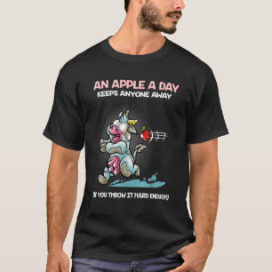 Camiseta Uma Maçã Por Dia Mantém Qualquer Um Longe Fazendei