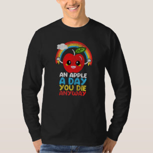Camiseta Uma Maçã por Dia Você Morre De Qualquer Jeito nuve