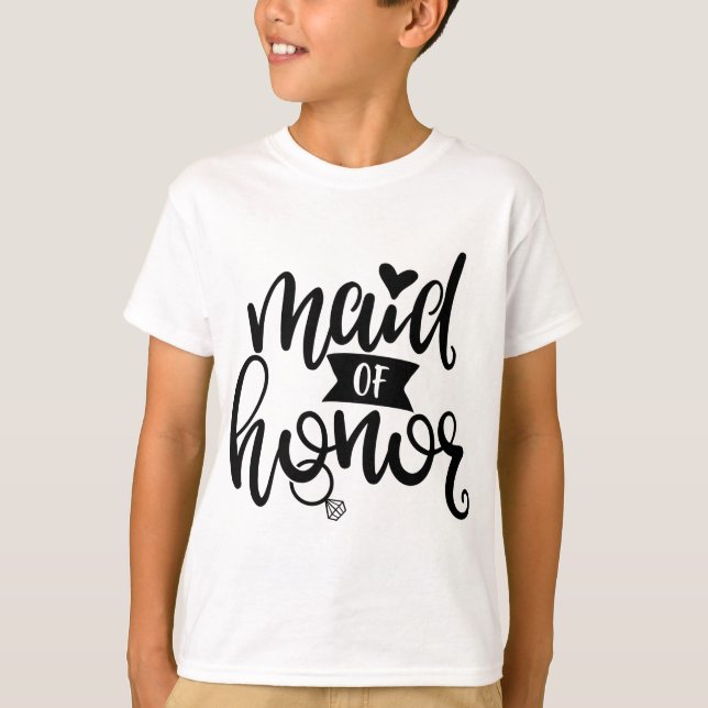 Camiseta Uma Madrinha de casamento De Design Para Chá de ca (Frente)