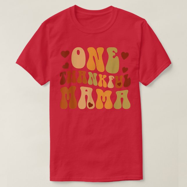 Camiseta Uma Mãe Agradável Fall Autumn Happy Graças (Frente do Design)