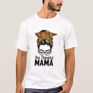 Camiseta Uma Mãe Agradável Mãe Mãe Mensagem Bun Leopard Gla