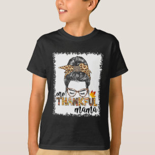Camiseta Uma Mãe Feliz Caiu Mensageira, Bun, Dia de Ação de