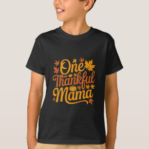 Camiseta Uma Mãe Grata Outono Mãe Folhas Dia de Ação de Gra