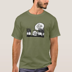 Camiseta uma mais cerveja, desenhos animados do bebado
